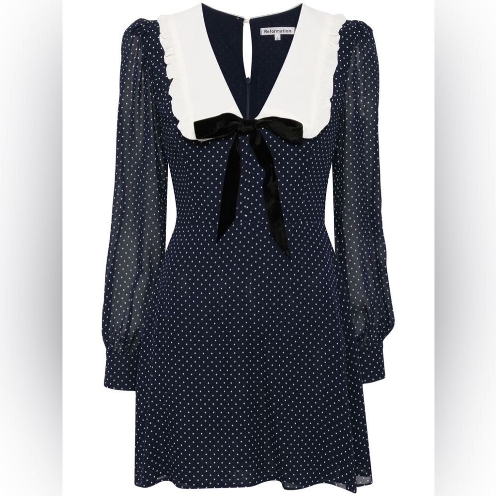 Reformation Edalene Dress Size 4 - Picture 2 of 13